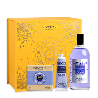 Presente Lavanda com Sabonete, Deo Colônia e Creme de Mãos,  Presente Lavanda com Sabonete, Deo Colônia e Creme de Mãos